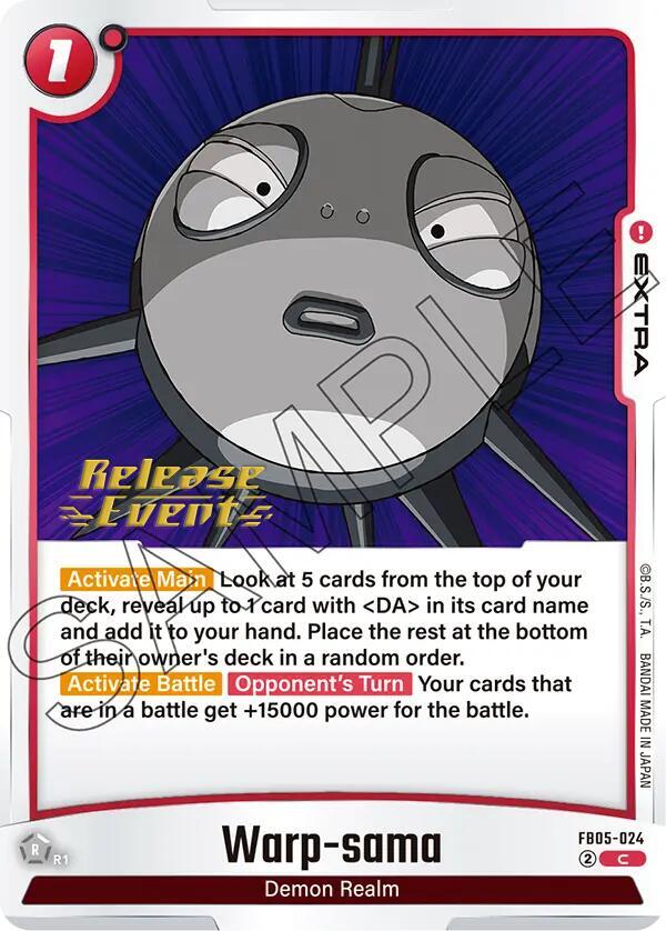 DBS Fusion World: New Adventure Release Event Cards Singles