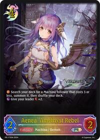 Aenea, Amethyst Rebel | Shadowverse: Evolve Promo Cards | Promo | Normal | #PR-173EN
