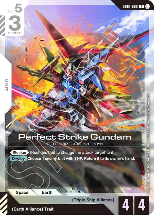 Perfect Strike Gundam GD01-068 Rare Holofoil