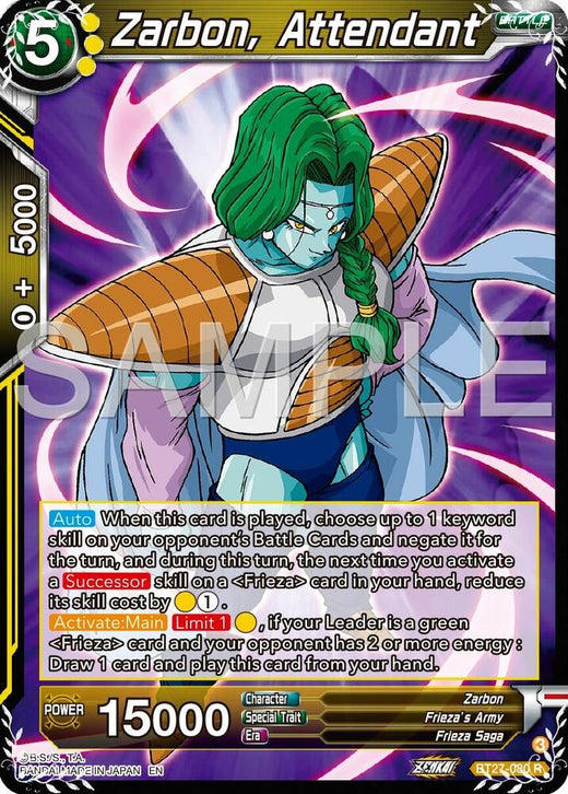 Zarbon, Attendant BT27-080 Rare