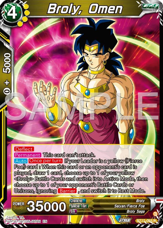 Broly, Omen BT27-085 Rare