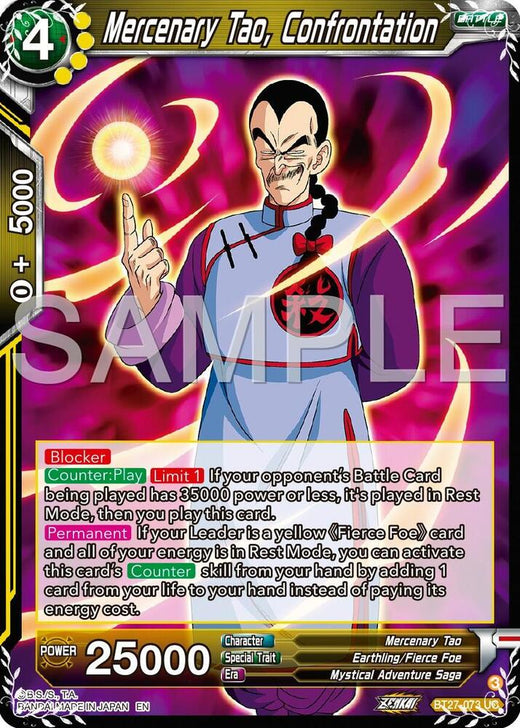 Mercenary Tao, Confrontation BT27-073 Uncommon