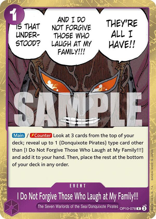 I Do Not Forgive Those Who Laugh at My Family!!! OP10-078 R Foil