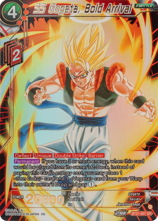 SS Gogeta, Bold Arrival BT27-007 Super Rare Foil