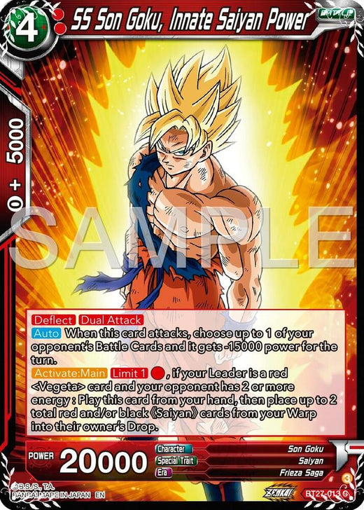 SS Son Goku, Innate Saiyan Power BT27-013 Common