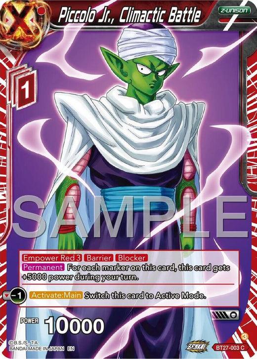 Piccolo Jr., Climactic Battle BT27-003 Common