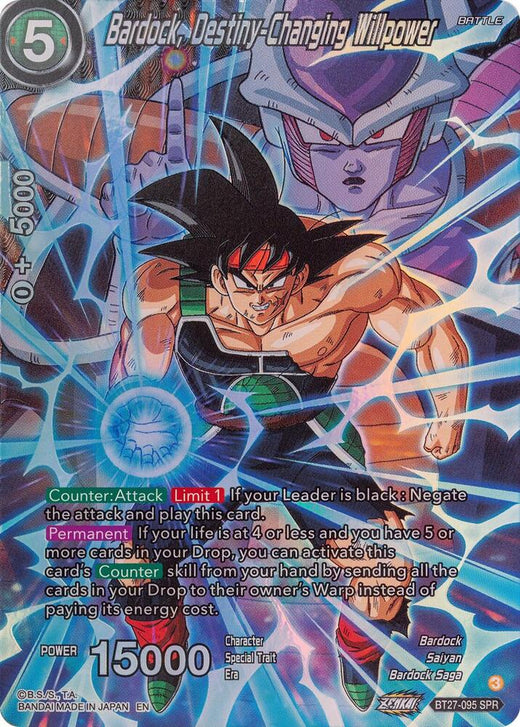 Bardock, Destiny-Changing Willpower (SPR) BT27-095 Special Rare Foil
