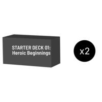 Gundam Card Game: Starter Deck 01: Heroic Beginnings - Gundam Assemble Starter Set Display Case
