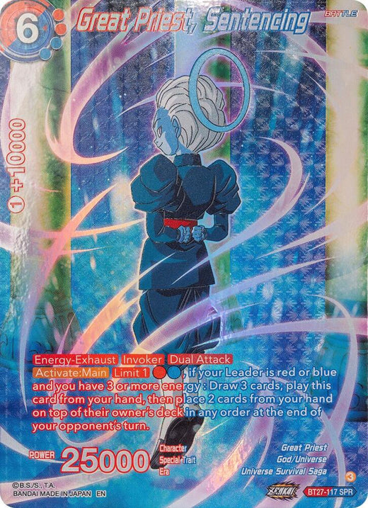 Great Priest, Sentencing (SPR) BT27-117 Special Rare Foil