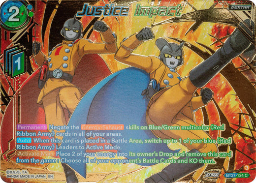 Justice Impact (Gold-Stamped) BT27-124 Common Foil