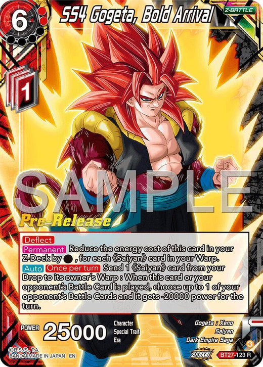 SS4 Gogeta, Bold Arrival BT27-123 Rare