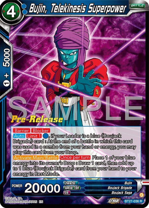 Bujin, Telekinesis Superpower BT27-036 Rare