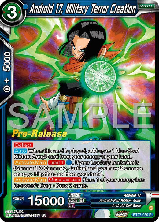 Android 17, Military Terror Creation BT27-030 Rare