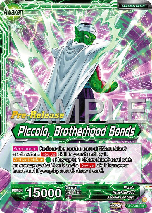 Piccolo // Piccolo, Brotherhood Bonds BT27-045 Uncommon