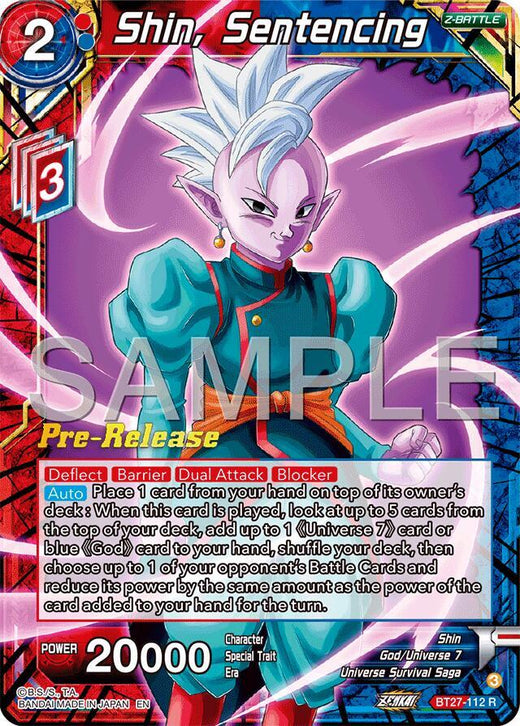 Shin, Sentencing BT27-112 Rare