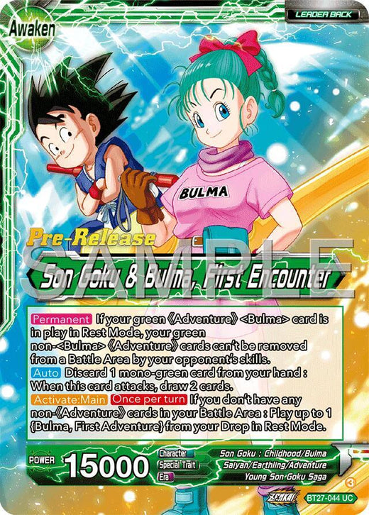 Son Goku // Son Goku & Bulma, First Encounter BT27-044 Uncommon