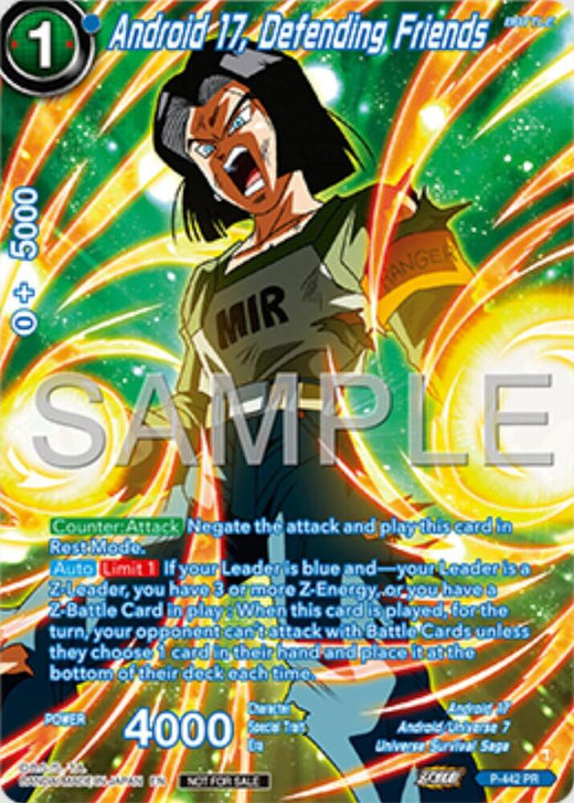 Android 17, Defending Friends (Premium Alt-Art Set 2025 Vol.1) P-442 Promo Foil