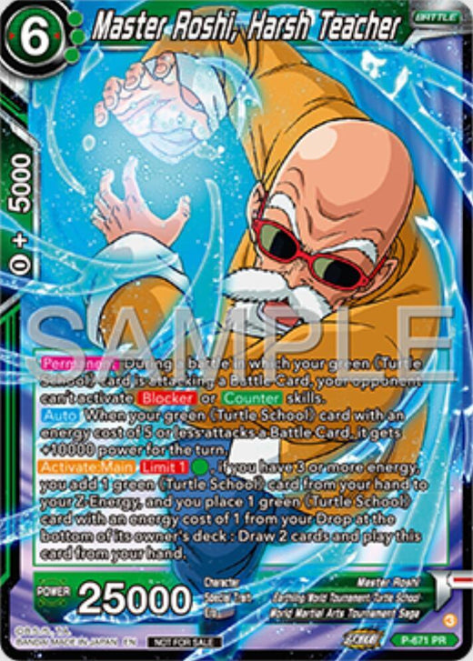 Master Roshi, Harsh Teacher (Zenkai Series Tournament Pack Vol.11) P-671 Promo