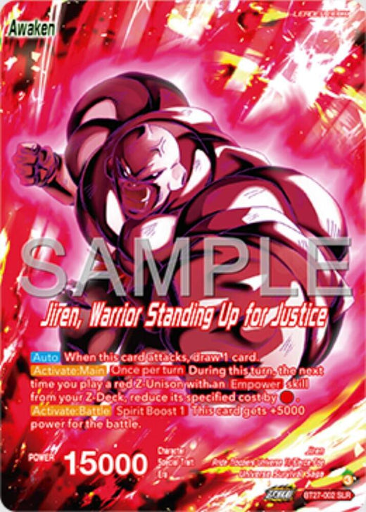 Jiren // Jiren, Warrior Standing Up for Justice (SLR) BT27-002 Special Leader Rare Foil