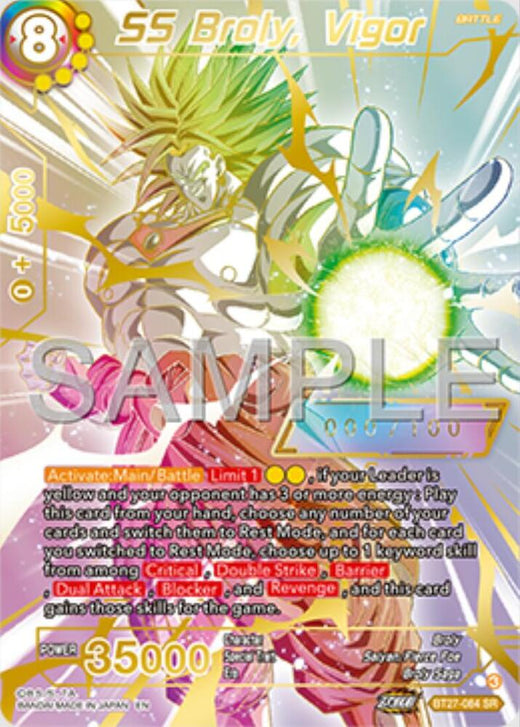 SS Broly, Vigor (Serial Numbered) BT27-084 Super Rare