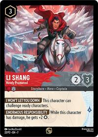 Li Shang - Newly Promoted | Disney Lorcana Promo Cards | Promo | Cold Foil | #22