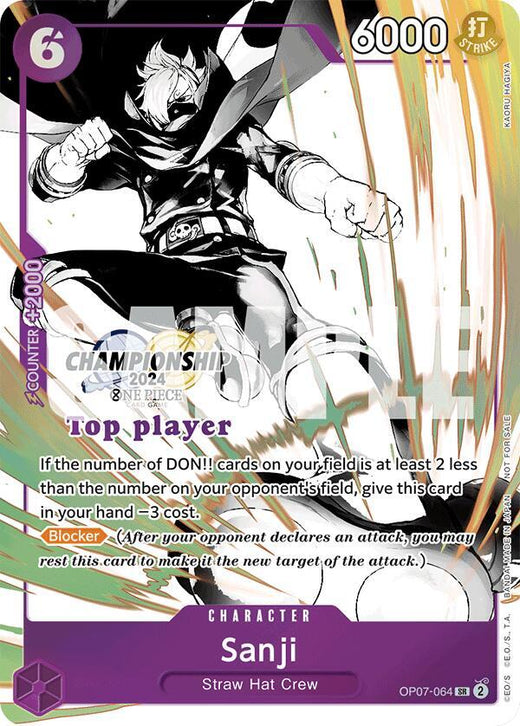 Sanji (Championship 2024 Top Player Pack Vol. 2) OP07-064 SR
