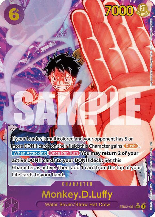 Monkey.D.Luffy (061) (Alternate Art) EB02-061 SEC Foil