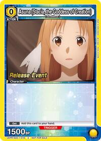 Asuna (Stacia, the Goddess of Creation) (019) | UE07BT: Sword Art Online Release Event Cards | Common | Normal | #UEPR/SAO-1-019