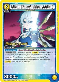 Sinon (Sun Goddess, Solus) (024) | UE07BT: Sword Art Online Release Event Cards | Uncommon | Normal | #UEPR/SAO-1-024