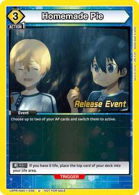 Homemade Pie | UE07BT: Sword Art Online Release Event Cards | Uncommon | Normal | #UEPR/SAO-1-032