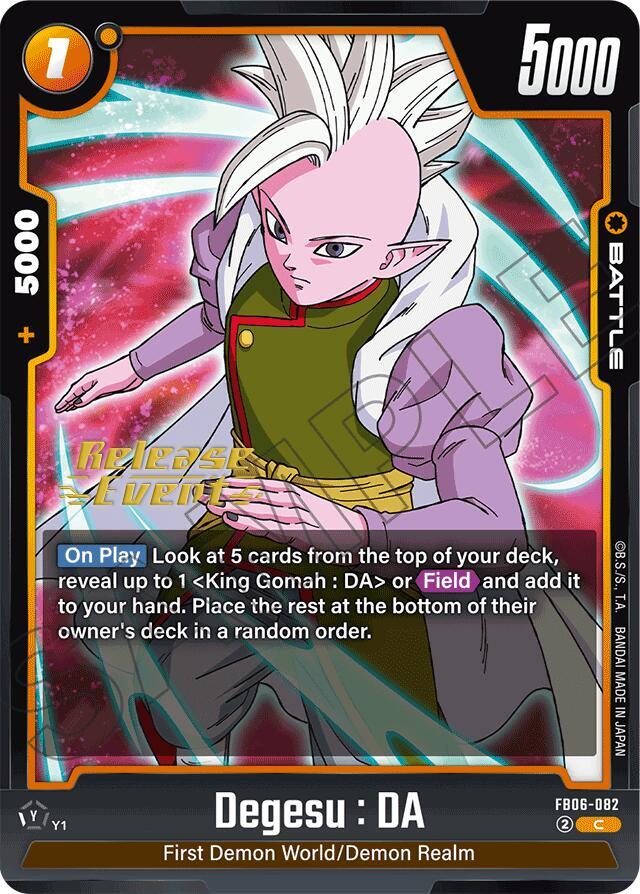 DBS Fusion World: Rivals Clash Release Event Cards Singles