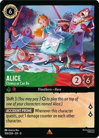 Alice - Clumsy as Can Be 104/204 Rare