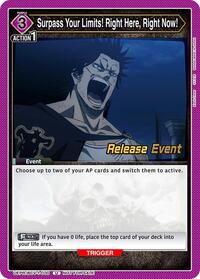 Surpass Your Limits! Right Here, Right Now! | UE08BT: Black Clover Release Event Cards | Uncommon | Normal | #UEPR/BCV-1-030