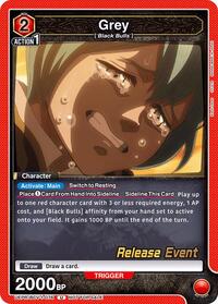 Grey (076) | UE08BT: Black Clover Release Event Cards | Uncommon | Normal | #UEPR/BCV-1-076