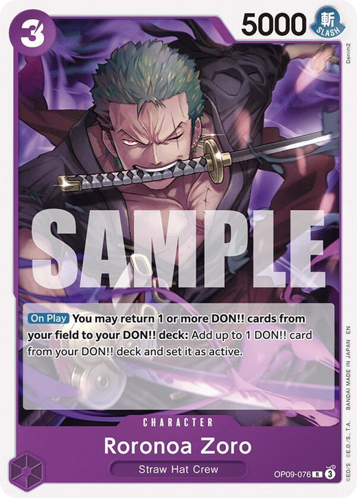 Roronoa Zoro (Reprint) OP09-076 R