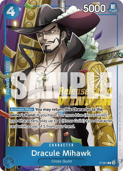 Dracule Mihawk (OP11 Release Event Winner) P-081 PR Foil
