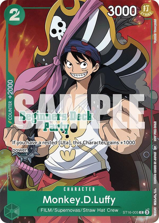 Monkey.D.Luffy (Beginners Deck Party [ST-23] - [ST-28] Winner Pack) ST16-005 C Foil