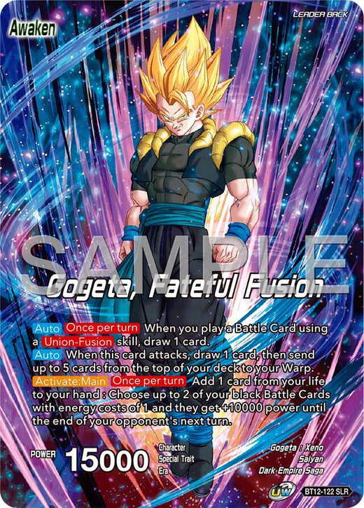 Son Goku & Vegeta // Gogeta, Fateful Fusion (Reprint) BT12-122 Uncommon Foil