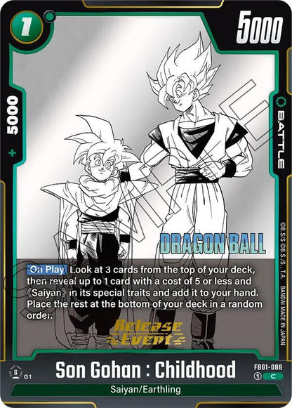 DBS Fusion World: Manga Booster 01 Release Event Cards Singles