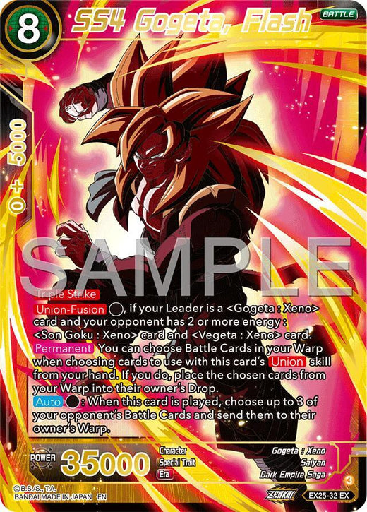 SS4 Gogeta, Flash EX25-32 Expansion Rare Foil