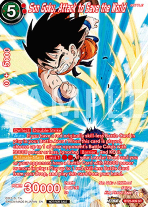 Son Goku, Attack to Save the World (Premium Alt-Art Set 2025 Vol.2) BT25-009 Super Rare Foil