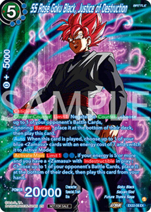 SS Rose Goku Black, Justice of Destruction (Premium Alt-Art Set 2025 Vol.2) EX22-08 Expansion Rare Foil