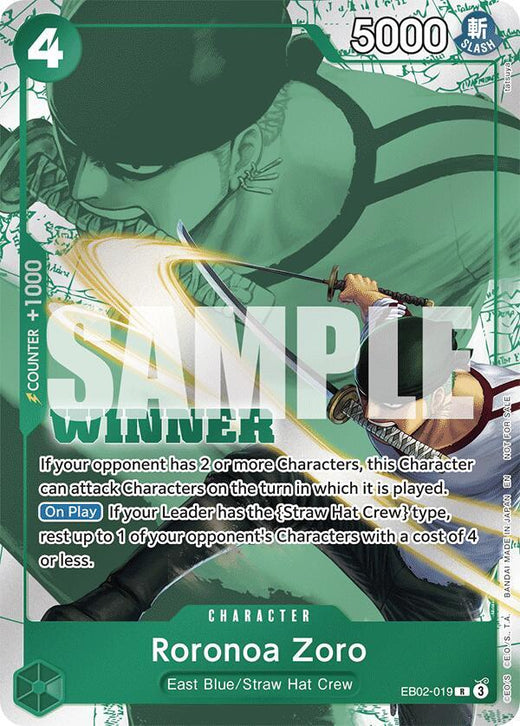 Roronoa Zoro (Winner Pack 2025 Vol. 3) EB02-019 R Foil
