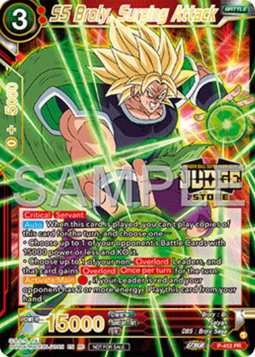 SS Broly, Surging Attack (Judge Pack Vol.17) (Store) P-453 Promo Foil