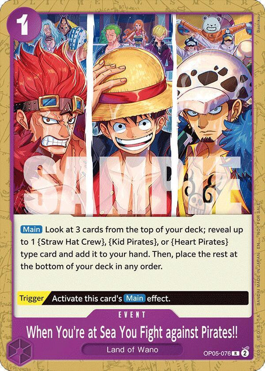 When You're at Sea You Fight against Pirates!! (2025 Pirates League Store Qualifier) OP05-076 R