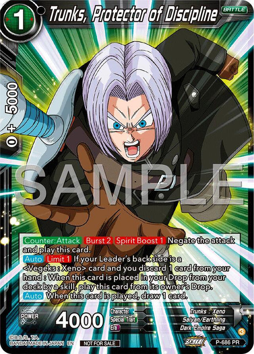Trunks, Protector of Discipline (Tournament Pack Vol.12) P-686 Promo