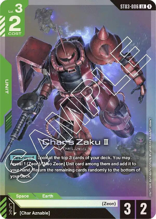Char's Zaku II ST03-006 Legend Rare Holofoil