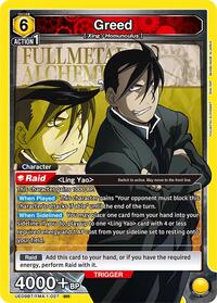 Greed (027) | UE09BT: FULLMETAL ALCHEMIST | Super Rare | Foil | #UE09BT/FMA-1-027