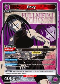 Envy (077) | UE09BT: FULLMETAL ALCHEMIST | Super Rare | Foil | #UE09BT/FMA-1-077