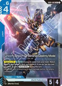 Unicorn Gundam 02 Banshee (Destroy Mode) | Newtype Rising | Legend Rare | Holofoil | #GD01-003